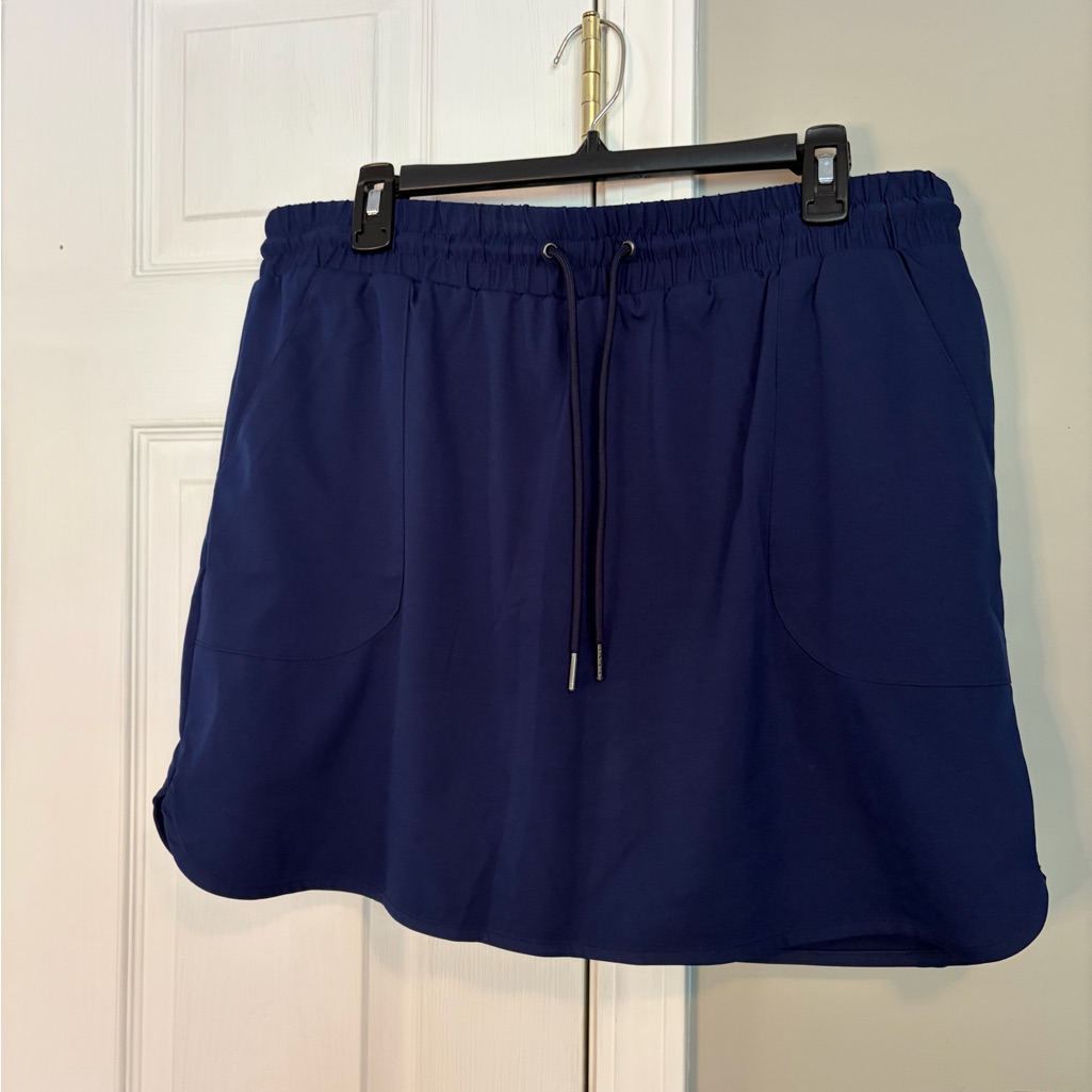St. John's Bay Navy Blue Skort With Drawstring Waist